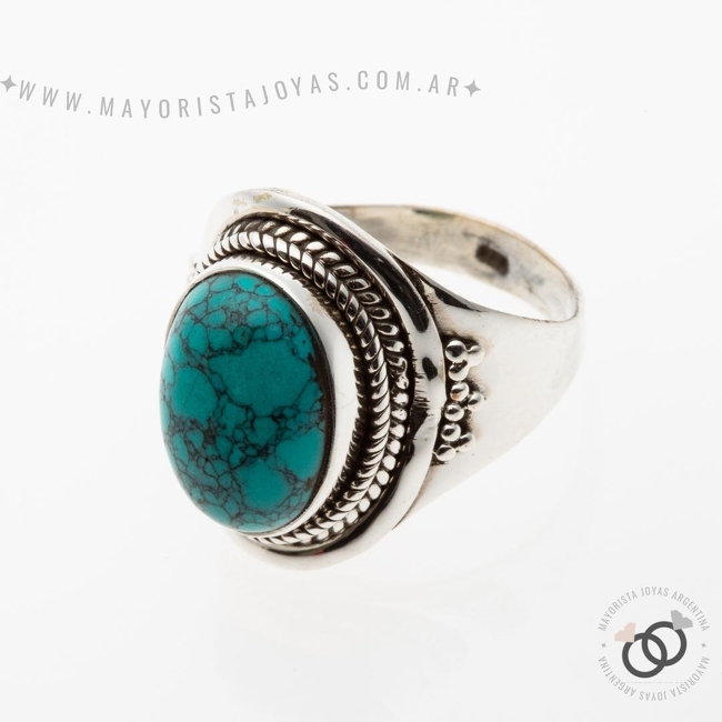 ANILLO PLATA Y PIEDRA (PAP346T)