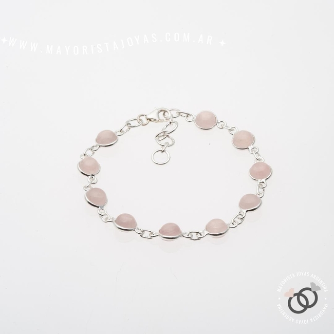 PULSERA PLATA Y PIEDRAS (PBN109C)