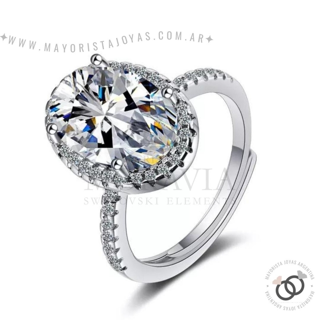 ANILLO CON  CRISTAL (MAN059)