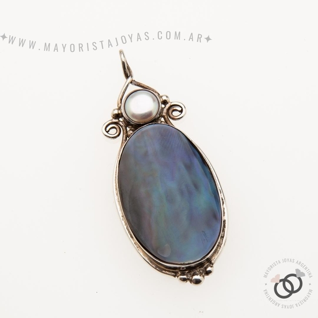 DIJE PLATA Y SODALITA (PPD186)