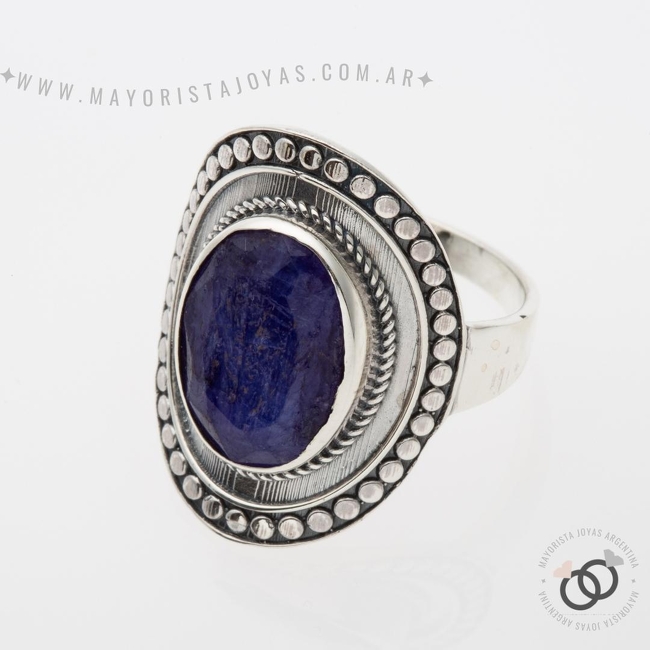 ANILLO PLATA Y PIEDRA (PAP347L)