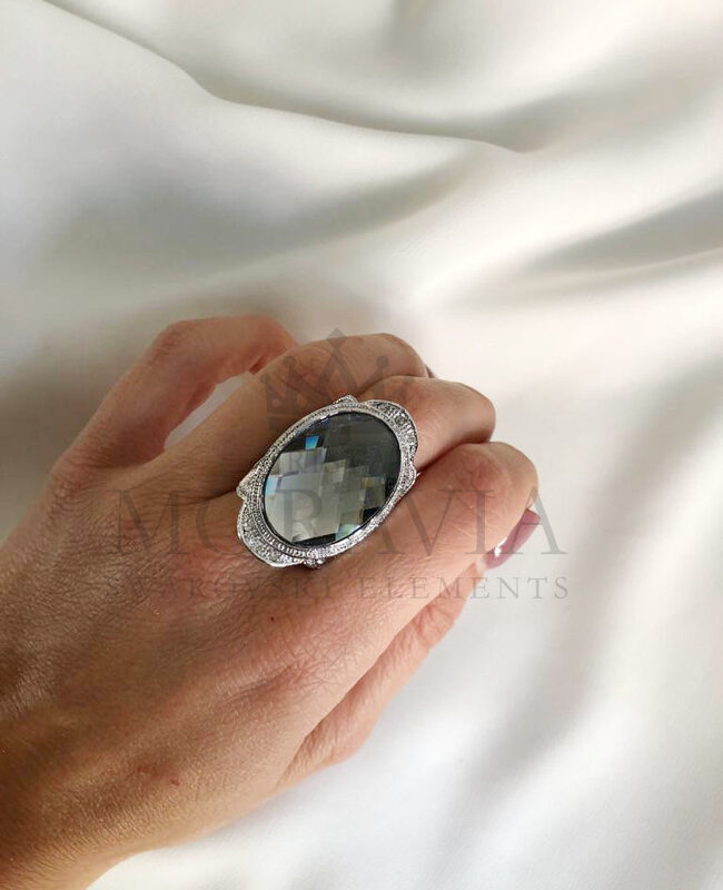 ANILLO CON  CRISTAL (MAN006H)