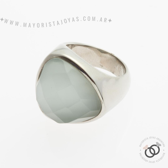 ANILLOS DE ACERO Y PIEDRA (AAP117)