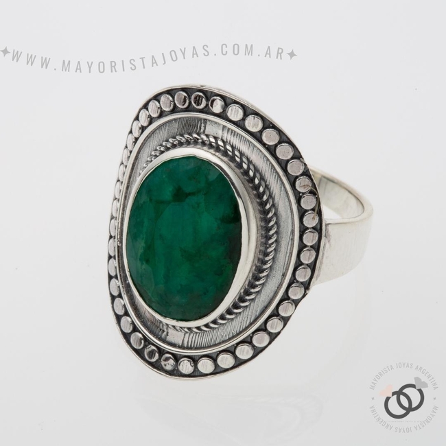 ANILLO PLATA Y PIEDRA (PAP347E)