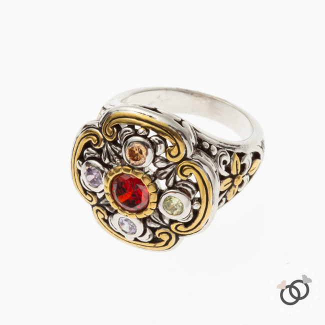 ANILLO CON  CRISTAL (MAN015)