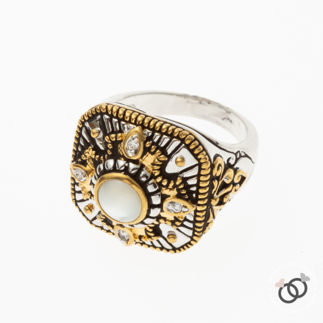 ANILLO CON  CRISTAL (MAN016)