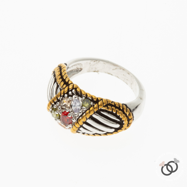 ANILLO CON  CRISTAL (MAN018)