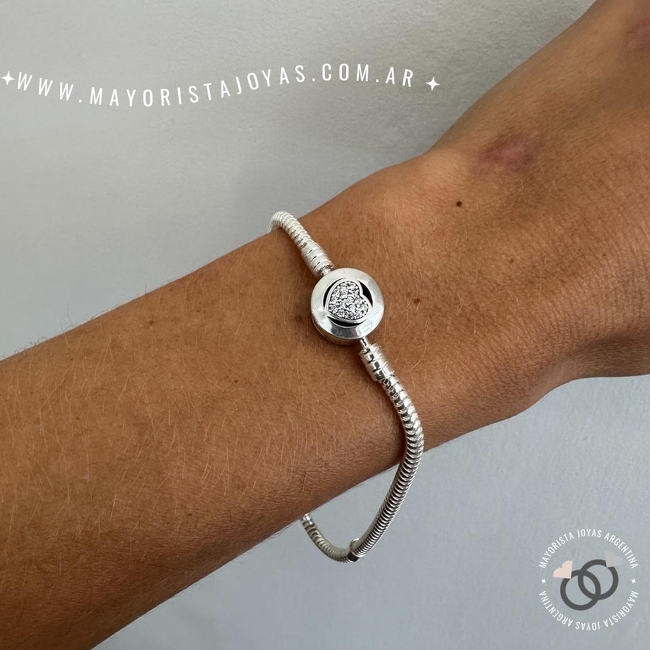 PULSERA PLATA Y CUBIC (PBZ0149)