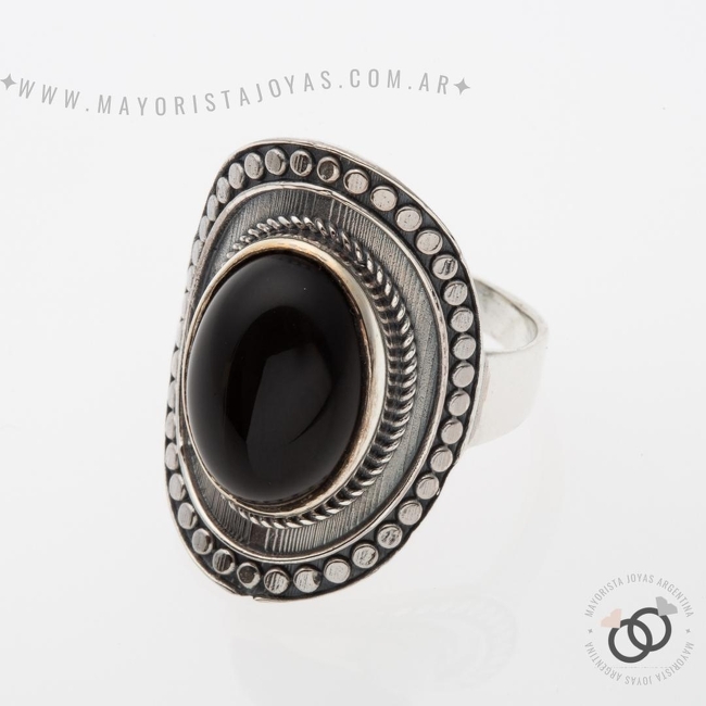 ANILLO PLATA Y PIEDRA (PAP347O)