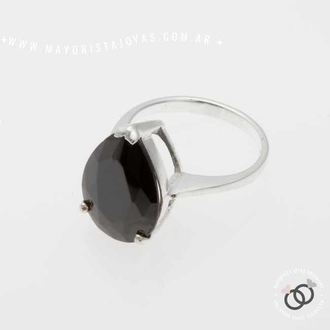 ANILLO PLATA Y PIEDRA (PAP360N)