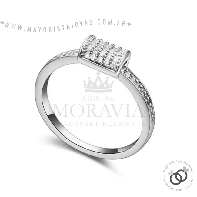 ANILLO CON  CRISTAL (MAN0061)