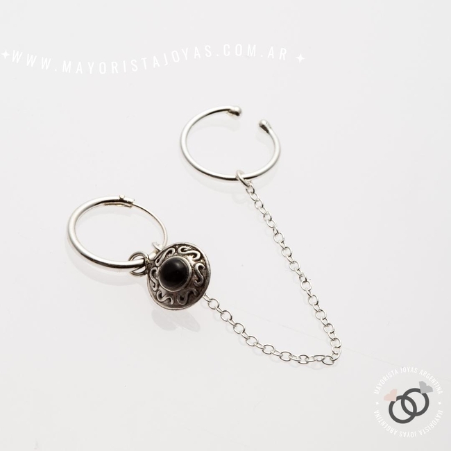 AROS DE PLATA Y PIEDRAS (PPN0174O)