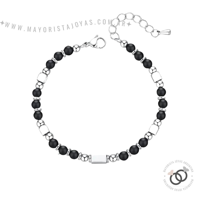 PULSERA CON CRISTALES Y ASTERISMOS (BAP0121)