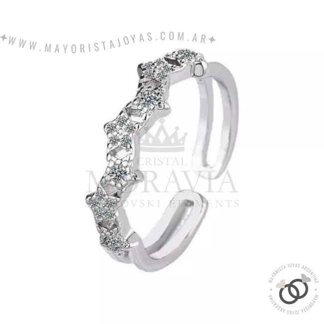 ANILLO CON  CRISTAL (MAN0050)