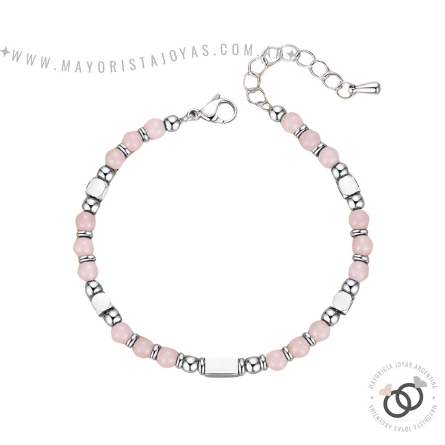 PULSERA CON CRISTALES Y ASTERISMOS (BAP0121R)