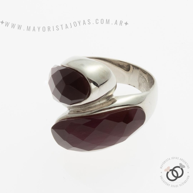 ANILLOS DE ACERO Y PIEDRA (AAP105)