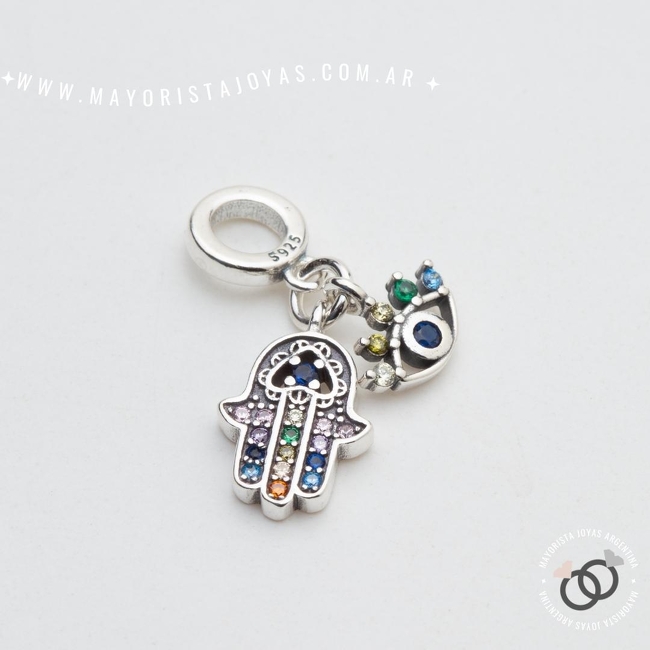 CHARM PLATA Y CUBIC PARA PANDORA (PP0064)