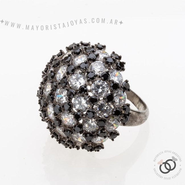 ANILLO  PLATA Y  CRISTAL (PAC0251)