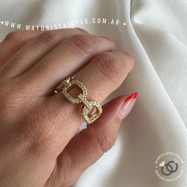 ANILLO CON  CRISTAL (MAN103)