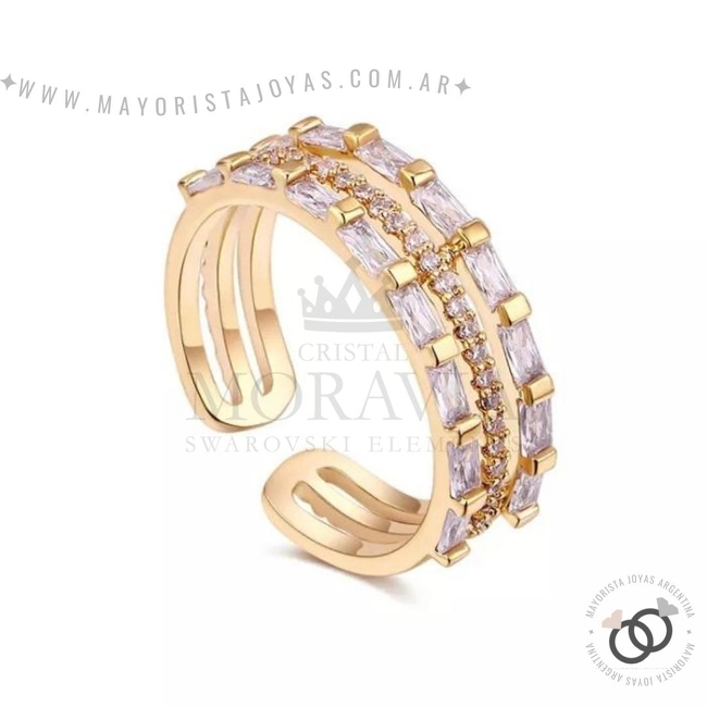 ANILLO CON  CRISTAL (MAN077)