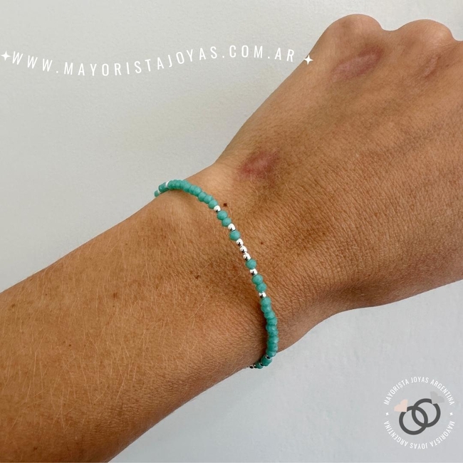 PULSERA PLATA Y CRISTAL (PBC0282)