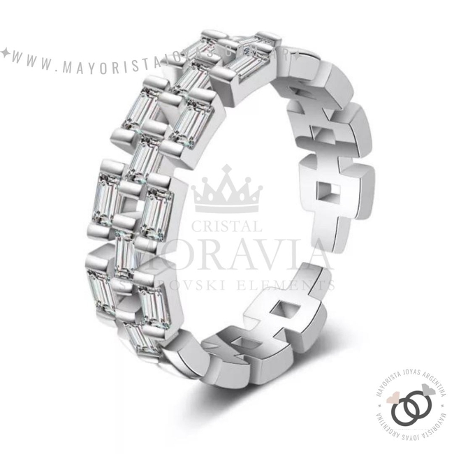 ANILLO CON  CRISTAL (MAN0074)