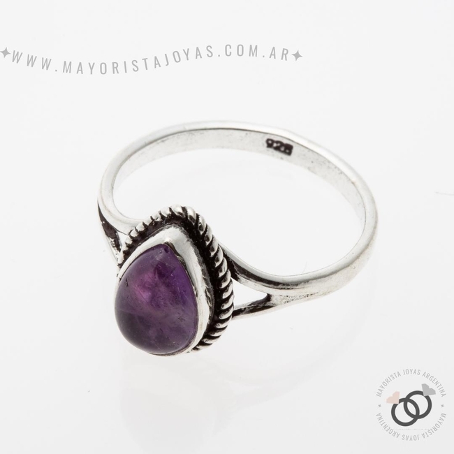 ANILLO PLATA Y PIEDRA (PAP332A)