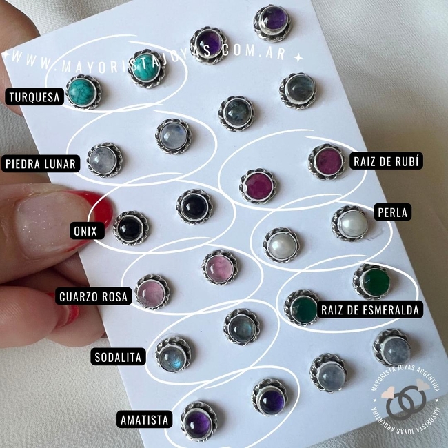 AROS PLATA Y PIEDRA POR PAR (PPN0173)