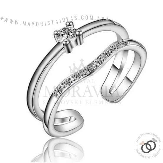 ANILLO CON  CRISTAL (MAN0001)
