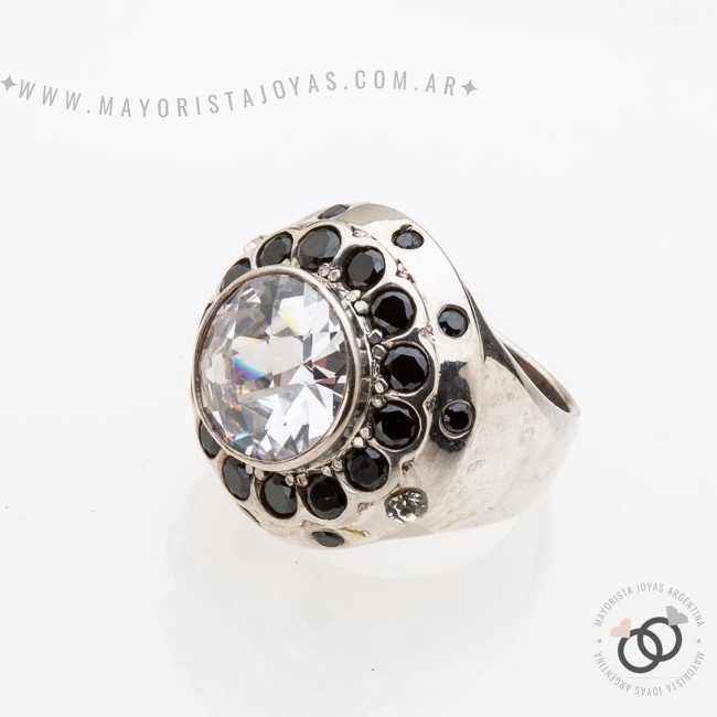 ANILLO PLATA Y CRISTAL (PAC0273)