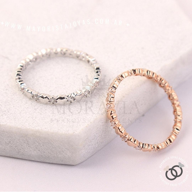 ANILLO CON  CRISTAL (MAN0048)