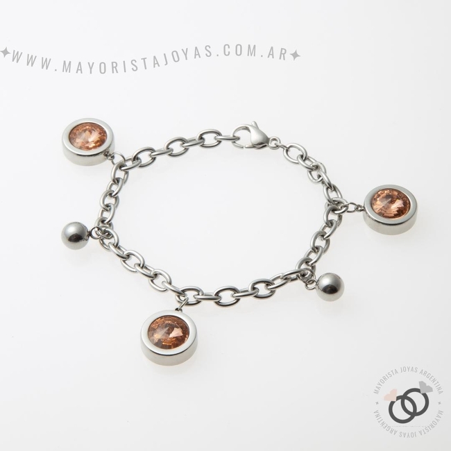 PULSERA ACERO Y ASTERISMO (BAP033)