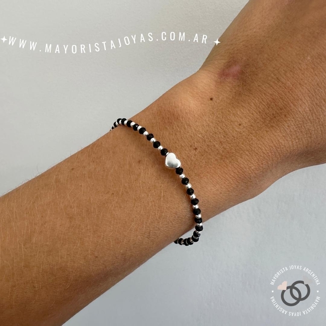 PULSERA PLATA Y CRISTAL (PBC0275)