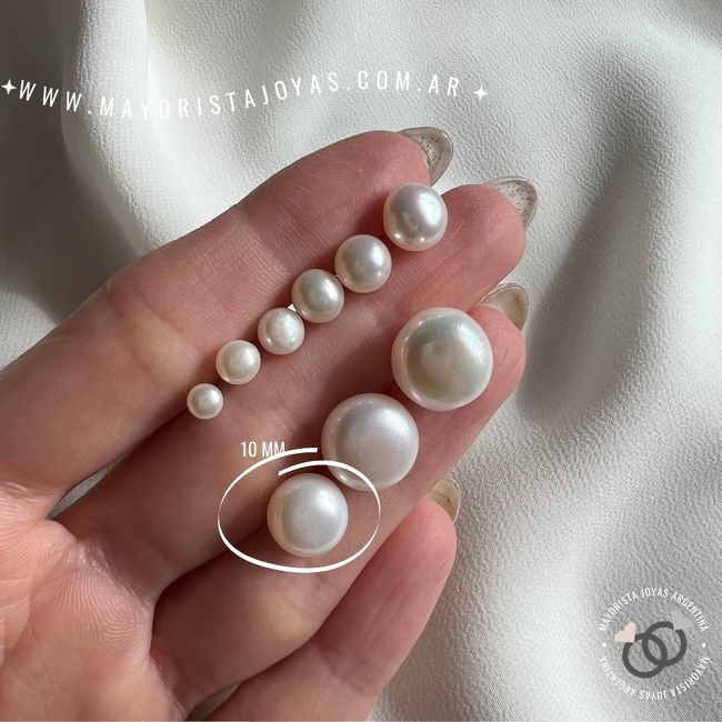 AROS PLATA Y PERLA AGUA DULCE (PPN0156)