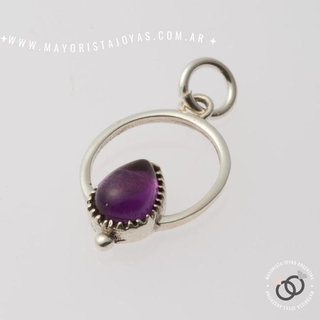 DIJE PLATA Y PIEDRA (PPD158A)