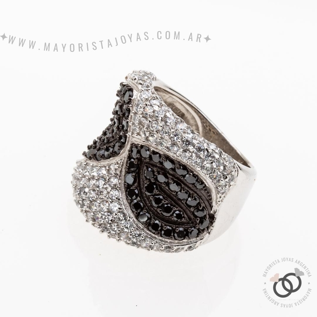 ANILLO PLATA Y CRISTAL (PAC254)