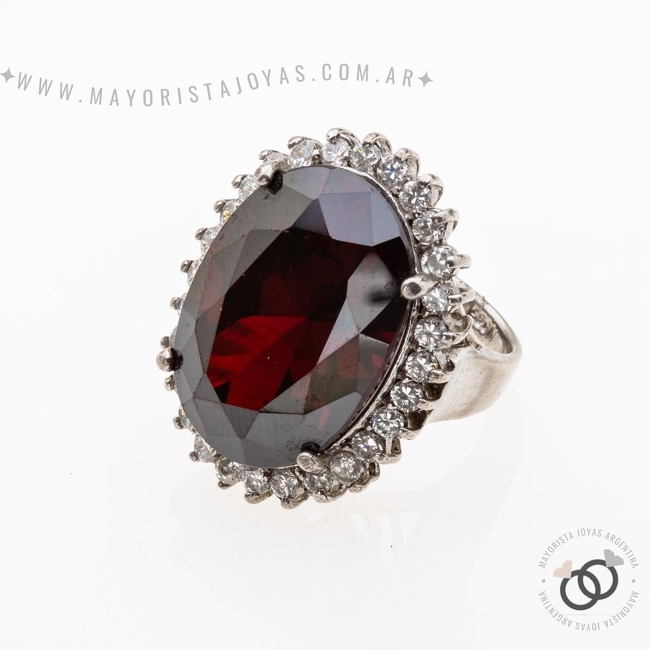 ANILLO PLATA Y CRISTAL (PAC283)