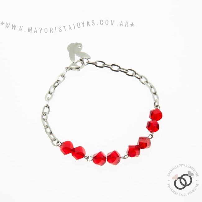 PULSERA CON CRISTALES Y ASTERISMOS (BAP096)