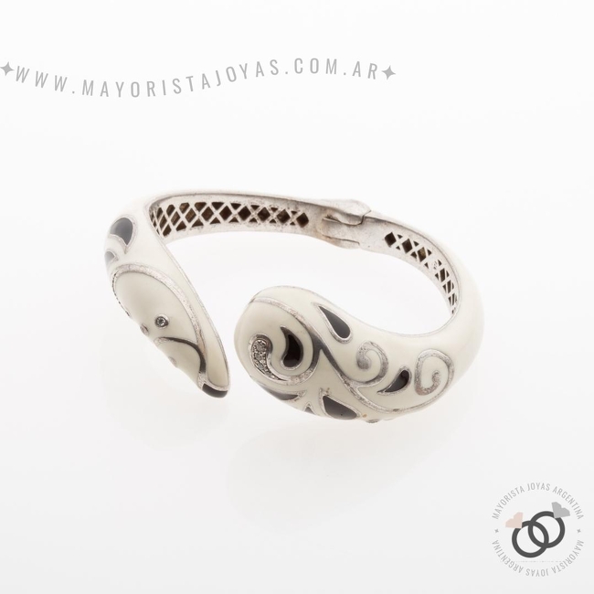 PULSERA PLATA Y PIEDRA RIGIDA (PBR055)