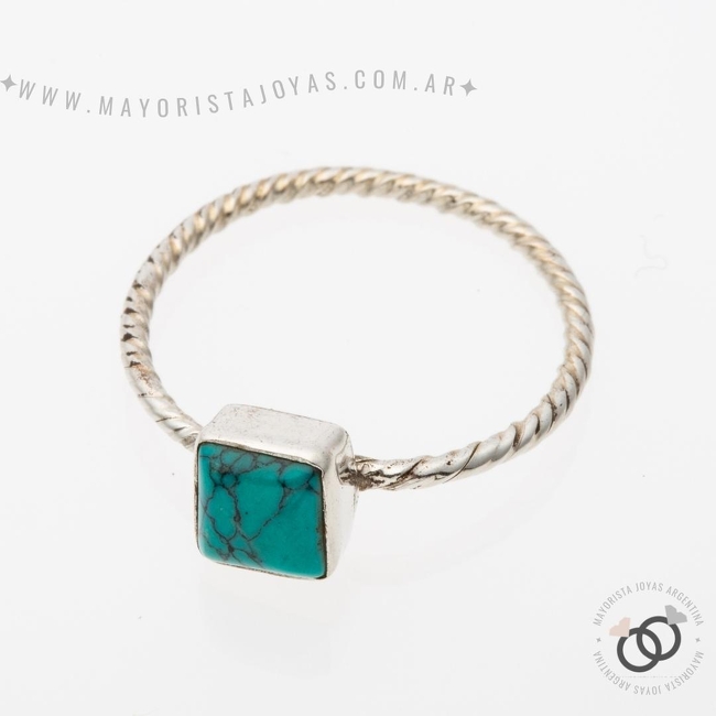 ANILLO PLATA Y PIEDRA (PAP340T)