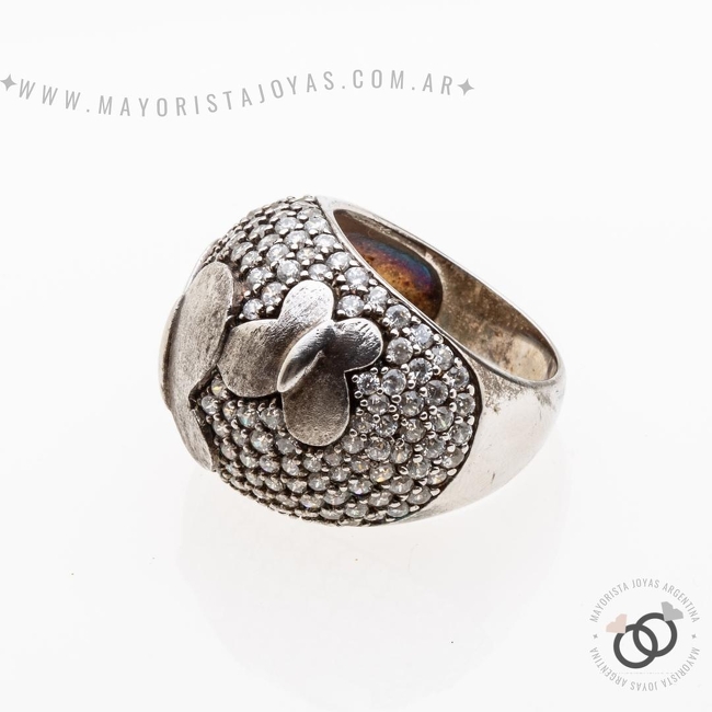 ANILLO  PLATA Y  CRISTAL (PAC0261)