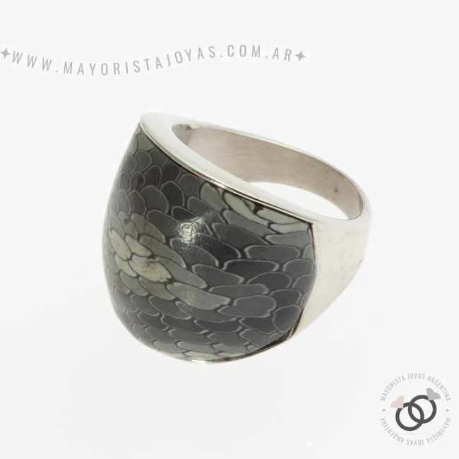 ANILLOS DE ACERO Y PIEDRA (AAP114)