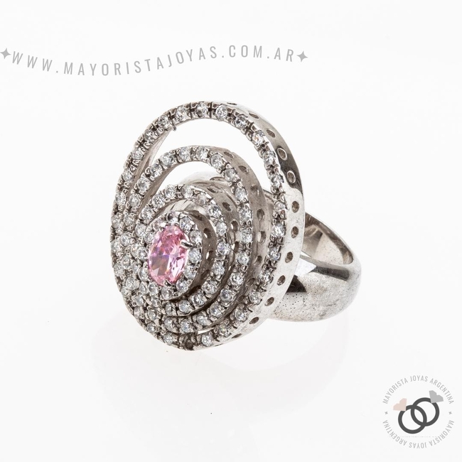 ANILLO PLATA Y CRISTAL (PAC259R)