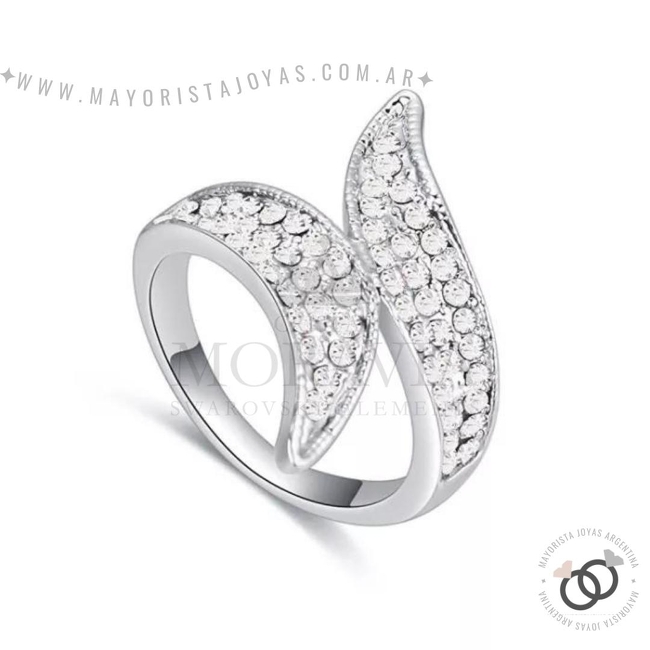ANILLO CON  CRISTAL (MAN0062)