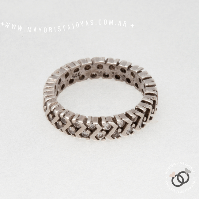 ANILLO PLATA Y CUBIC (PAC091)