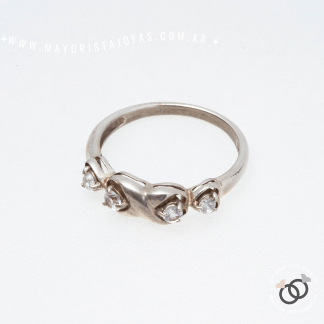 ANILLO PLATA Y CUBIC (PAC116)