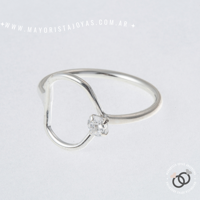 ANILLO PLATA Y CUBIC (PAC102)