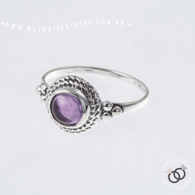 ANILLO PLATA Y PIEDRA (PAP157)