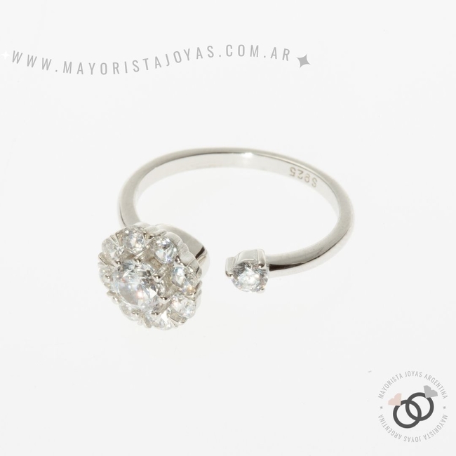 ANILLO  PLATA Y  CUBIC (PAC238)