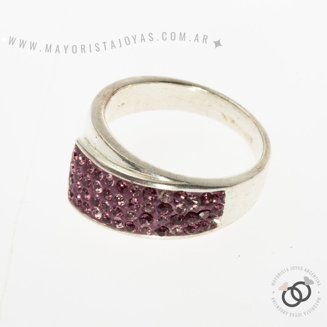 ANILLO  PLATA Y  CUBIC (PAC241)